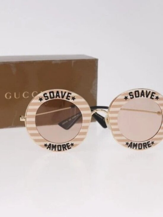 GUCCI Sunglasses metal Brown Auth 189575M main image 5